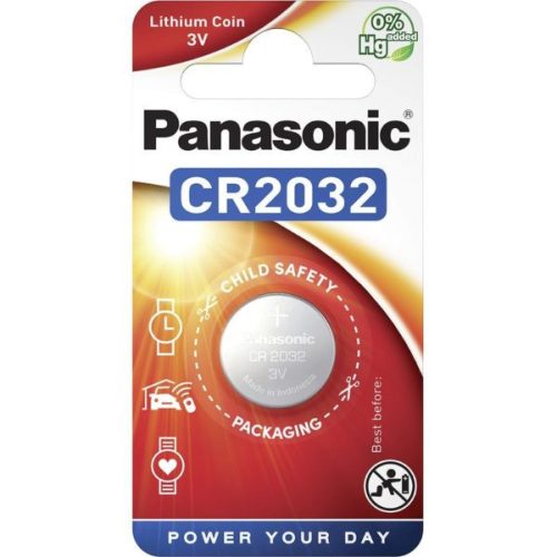 Panasonic CR2032-1B-PAN 3V lítium gombelem 1db/csomag