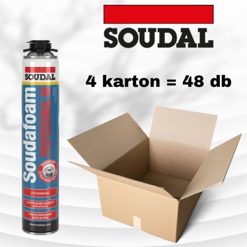 Soudal pisztolyhab Nyári 750ml (103244) 4 kartonos csomagajánlat (4x12 db)