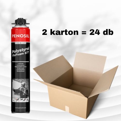 PENOSIL Polisztirol ragasztó pisztolyhab 750 ml 2 kartonos csomagajánlat (2x12db)