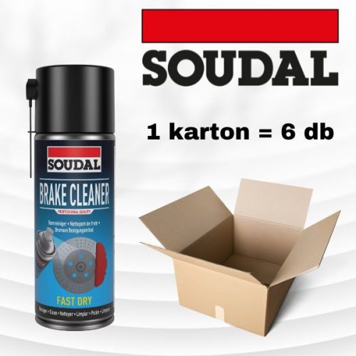 Soudal Féktisztító Spray 400ml1 kartonos csomagajánlat (1x6db)