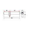 Abus CT5 gombos zárbetét 30x35 (G=Hosszabb)