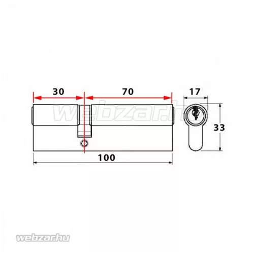 Abus D6PS törésvédett zárbetét 30x70 FK