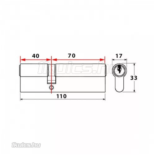 Abus D6PS törésvédett zárbetét 40x70 FK