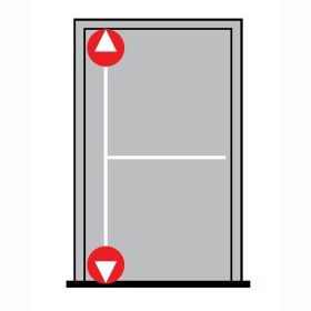   Dorma pánikzár szett (1szárnyú, 2pontos, menekülési, lent fent függőleges zárás, max.3400, kilinccsel)