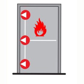   Dorma pánikzár szett (1szárnyú, 3pontos, tűzgátló, lent fent és középen oldalra zárás, max.3400, kilincs nélkül)