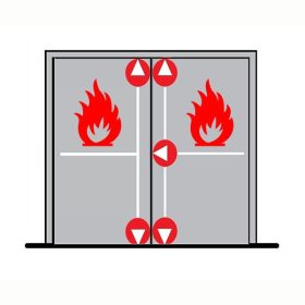   Dorma pánikzár szett (2szárnyú, A-2pontos-le/fel, P-3pontos-le/fel/oldalra, tűzgátló, max.3400, fix gomb)