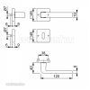 Hoppe Dublin Cilinderes rozettás kilincs garnitúra F94