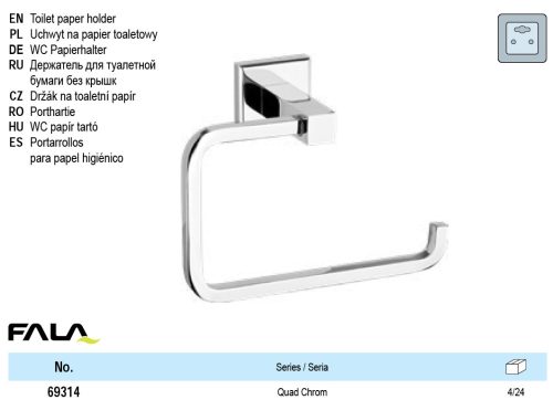 FALA69314 WC papír tartó Quad Chrome