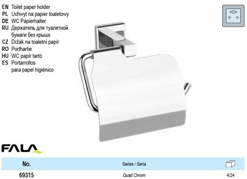 FALA69315 WC papír tartó Quad Chrome