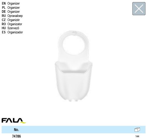 FALA74786 Mosogatószivacs tartó fehér