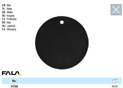 FALA74790 Edényalátét szilikon fekete