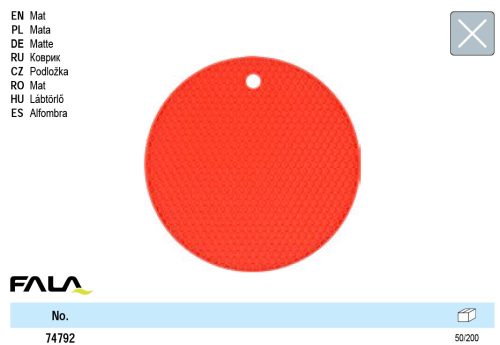 FALA74792 Edényalátét szilikon piros