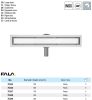 FALA75346 Zuhanylefolyó 600 mm forgatható szifonnal Rotary