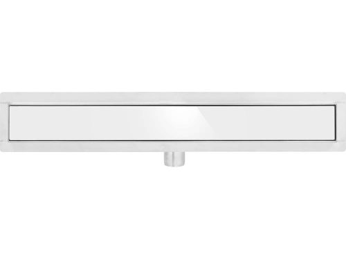 FALA75381 Zuhanylefolyó 600 mm White Glass inox