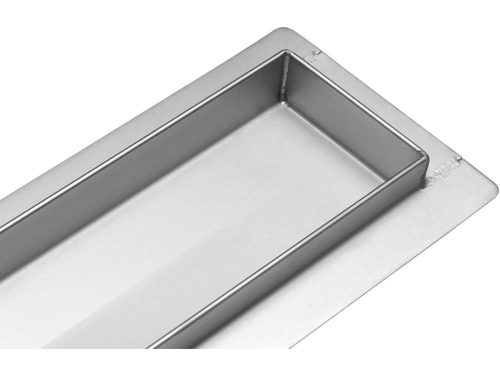 FALA75388 Zuhanylefolyó 800 mm Black Glass inox