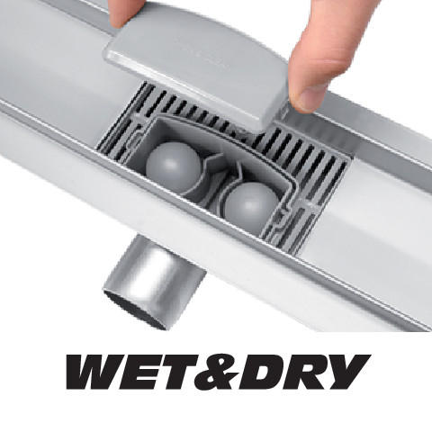 FALA75421 Zuhanylefolyó 600 mm Olimp inox