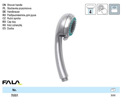 FALA75551 Zuhanyfej 4 funkciós