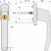 Abus FG200 zárható ablakkilincs Ezüst