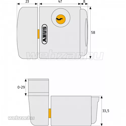 Abus FTS 3003 ablakzár Fehér