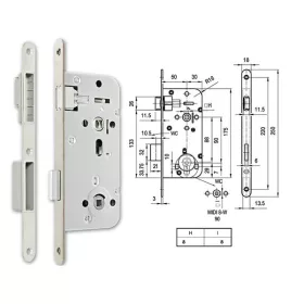   Euro-Elzett Midi8 Magnetic 50/90 mágnescsapdás toalett bevésőzár