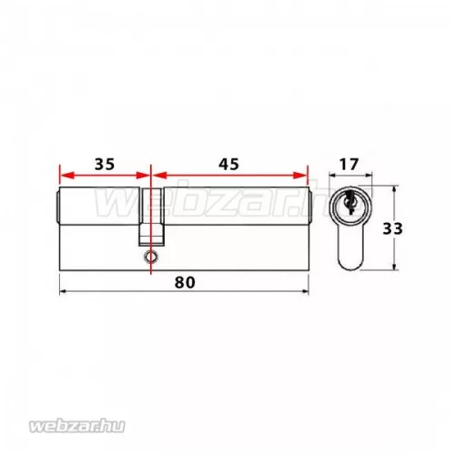 Titan K1 hevederzár betét 35x45