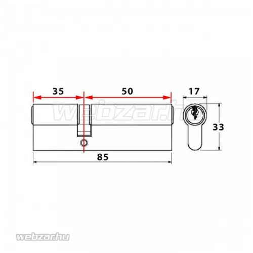 Titan K1 hevederzár betét 35x50
