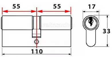 Titan K1 hevederzár betét 55x55