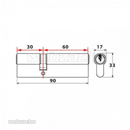 Titan K5 hevederzár betét 30x60