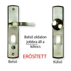 Hi-sec bizt. ajtó kilincs gombos (jobb)
