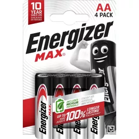   Energizer LR6MAX-CHP4 MAX 1,5V AA/ceruza alkáli elem 4 db/csomag