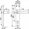 Hoppe Milano kilincs 55 Kulcsos F1