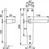 Hoppe Milano kilincs 90 Kulcsos F1