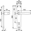 Hoppe Milano kilincs 90 Cilinderes F4