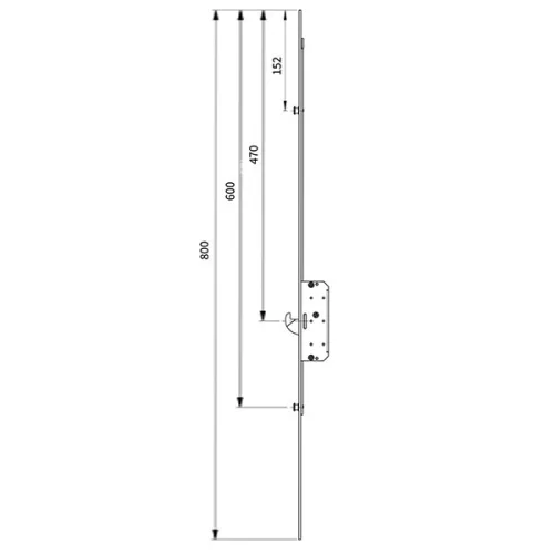 Euro-Elzett Multimodul Alsó elem 2 gomba + 1 csap 16/800mm (A2M1H16/800)(EE-MM223)