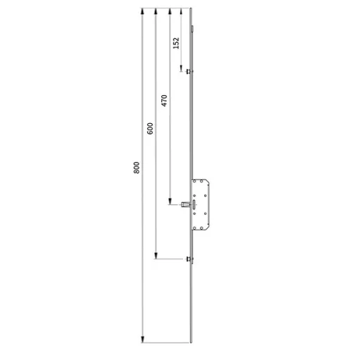 Euro-Elzett MultiModul Alsó elem 2 gomba + 1 csap 16/800mm (A2M1P16/800)(EE-MM213)