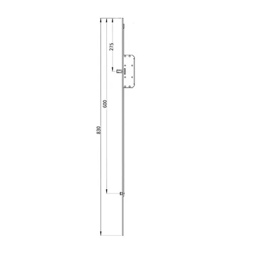 Euro-Elzett MultiModul Generikus Alsó elem 1 gomba + 1 csap 16/830mm (A1M1P16/830MX)(EE-MM502)