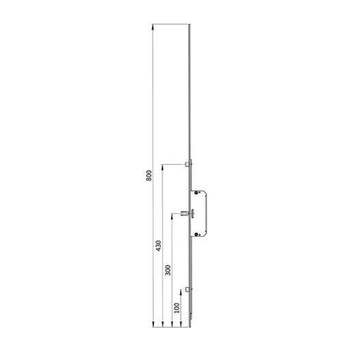 Euro-Elzett MultiModul Felső elem 2 görgő + 1 csap 16/800mm (F2R1P16/800)(EE-MM114)