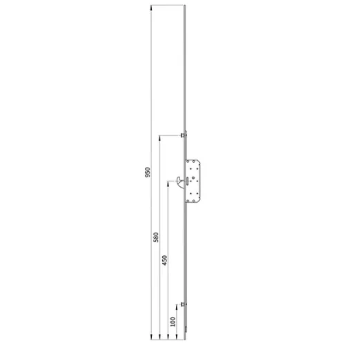 Euro-Elzett MultiModul Felső elem 2 gomba + 1 csap 16/950mm (F2M1H16/950)(EE-MM225)