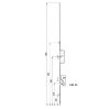 Euro-Elzett MultiModul Felső elem másodzárral DM35 + 2 görgő + 1 kampo 16/950mm (F2R1H16/950D35)(EE-MM131)