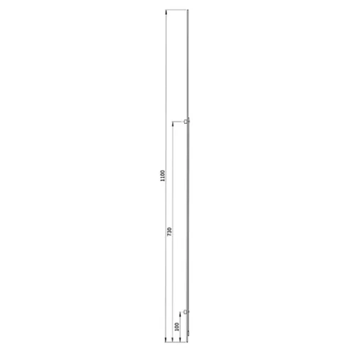 Euro-Elzett MultiModul Felső elem 2 görgő + 1 kampo 16/1100mm (F2R1H16/1100)(EE-MM130)