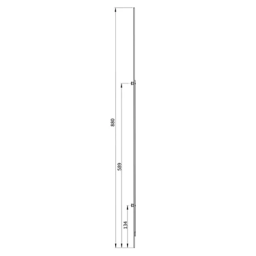 Euro-Elzett MultiModul Generikus Felső elem 2 gomba 16/880mm (F2M16/880RO)(EE-MM403)