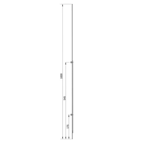 Euro-Elzett MultiModul Generikus Felső elem 2 gomba 16/1000mm (F2M16/1000RV)(EE-MM401)