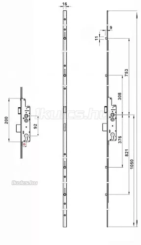 Euro Elzett Multisoft/B zár 25/92/16 (MS-B)