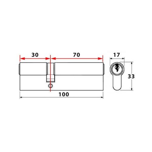 Abus P12R zárbetét 30x70