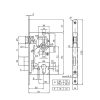 Elzett Serie 110 55/72 cilinderes bevésőzár balos