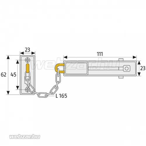 Abus SK66 ajtólánc nikkel