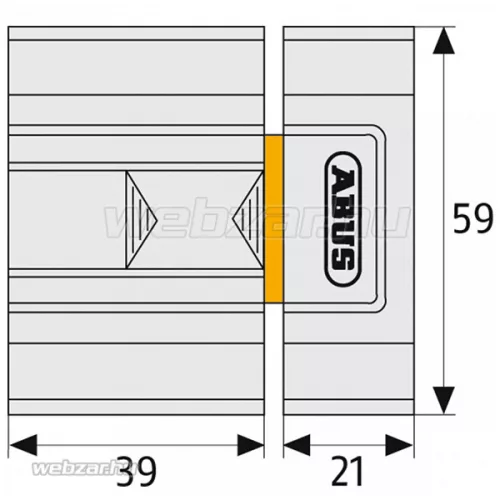 Abus SR30 tolózár Barna