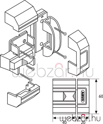 Abus SR30 tolózár Barna