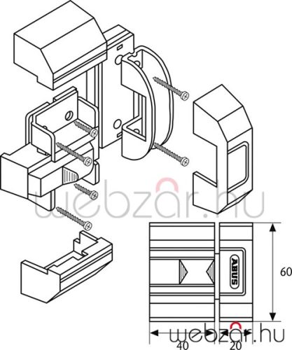 Abus SR30 tolózár Fehér
