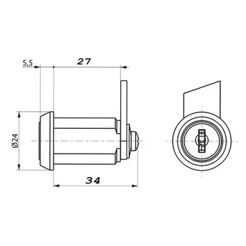 RONIS 26200-01 bútorzár KT PK035